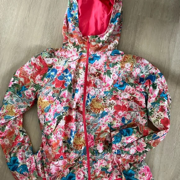lululemon athletica Floral Seawheeze jacket pink and Blue - Picture 1 of 2